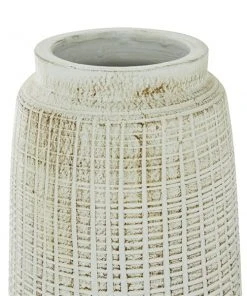 Grayson Lane 17-in x 8-in Coastal Style Vase in White Terracotta -GRAYSON LANE shop 330857301 AlternateImage3 l