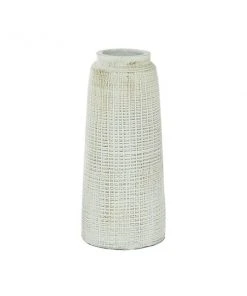 Grayson Lane 17-in x 8-in Coastal Style Vase in White Terracotta -GRAYSON LANE shop 330857301 AlternateImage4 l