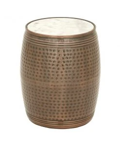 Grayson Lane Brown Granite/Marble Round End Table