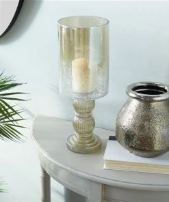 Grayson Lane Traditional Glass Hurricane Candle Holder -GRAYSON LANE shop 330857307 AlternateImage2 l