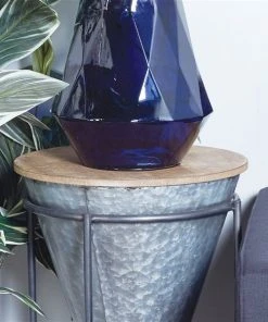 Grayson Lane Farmhouse Grey Iron and Wood Round End Table -GRAYSON LANE shop 330857308 AlternateImage4 l