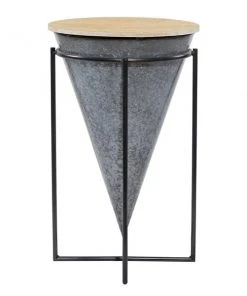 Grayson Lane Farmhouse Grey Iron and Wood Round End Table -GRAYSON LANE shop 330857308 AlternateImage5 l