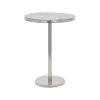 Grayson Lane Mother of Pearl Silver Metal Round End Table