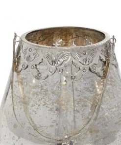 Grayson Lane Set of 3 Glam Silver Glass Pillar Candle Holder -GRAYSON LANE shop 330857311 AlternateImage3 l