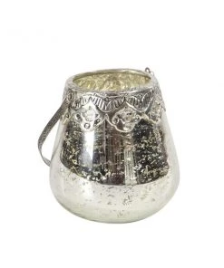 Grayson Lane Set of 3 Glam Silver Glass Pillar Candle Holder -GRAYSON LANE shop 330857311 AlternateImage5 l