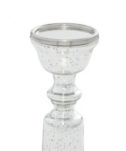 Grayson Lane Set of 2 Silver Glass Pillar Candle Holder -GRAYSON LANE shop 330857312 AlternateImage3 l