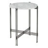 Grayson Lane Silver and Granite/Marble Round End Table