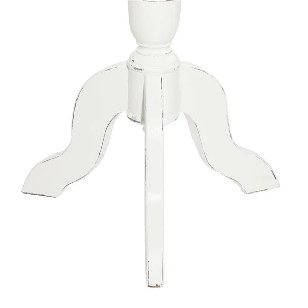 Grayson Lane Farmhouse White Wood Round Accent Table 3 Grayson Lane Farmhouse White Wood Round Accent Table - Image 3