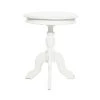 Grayson Lane Farmhouse White Wood Round Accent Table