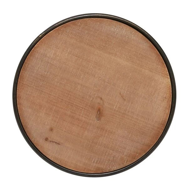 Grayson Lane Industrial Black Wood Round End Table 5 Grayson Lane Industrial Black Wood Round End Table - Image 5