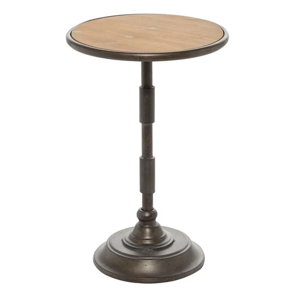 Grayson Lane Industrial Black Wood Round End Table 1 Grayson Lane Industrial Black Wood Round End Table