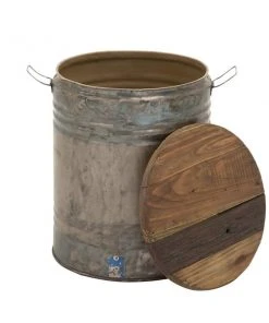 Grayson Lane Grey Tin and Wood Round End Table 8 Grayson Lane Grey Tin and Wood Round End Table -GRAYSON LANE shop 330857322 AlternateImage5 l