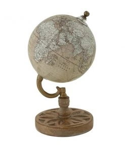 Grayson Lane 9-in x 5-in Traditional Brown Wood Globe