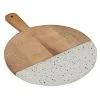 Grayson Lane 13.55-in x 16.8-in Round Natural Brown Wood/Terrazzo Cutting Board