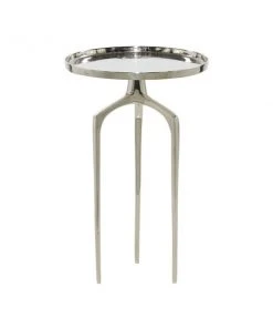 Grayson Lane Silver Metal Round End Table
