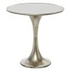 Grayson Lane Silver with Granite/Marble Top Round End Table
