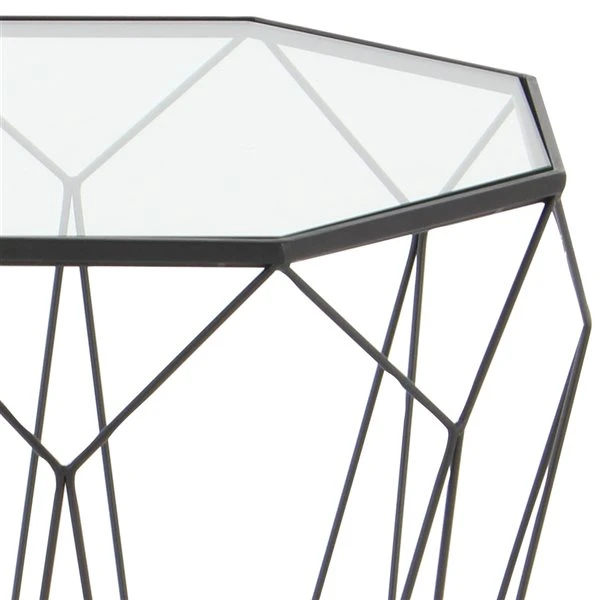 Grayson Lane Contemporary Black Iron Round End Table 3 Grayson Lane Contemporary Black Iron Round End Table - Image 3