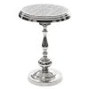 Grayson Lane Traditional Silver Aluminum Round Accent Table