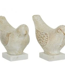 Grayson Lane Set of 2 16.75-in x 18.25-in Coastal White Ceramic Bird Sculpture -GRAYSON LANE shop 330857335 AlternateImage3 l
