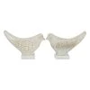 Grayson Lane Set of 2 16.75-in x 18.25-in Coastal White Ceramic Bird Sculpture