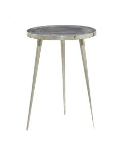 Grayson Lane Contemporary Silver Aluminum Round End Table