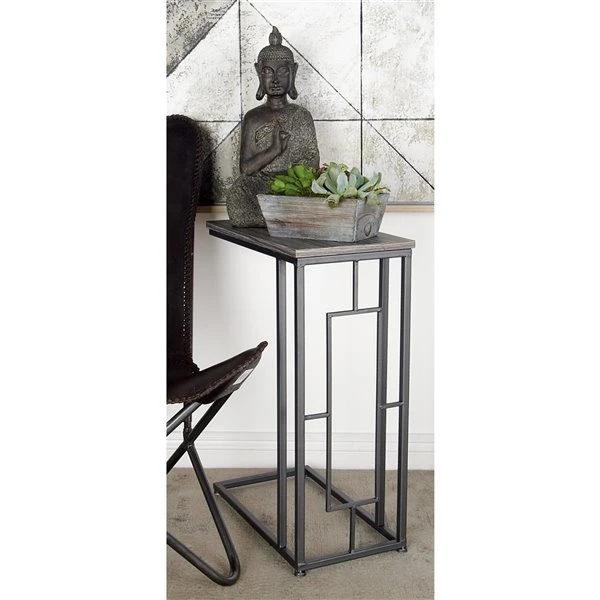 Grayson Lane Contemporary Grey Iron Rectangular End Table 2 Grayson Lane Contemporary Grey Iron Rectangular End Table - Image 2