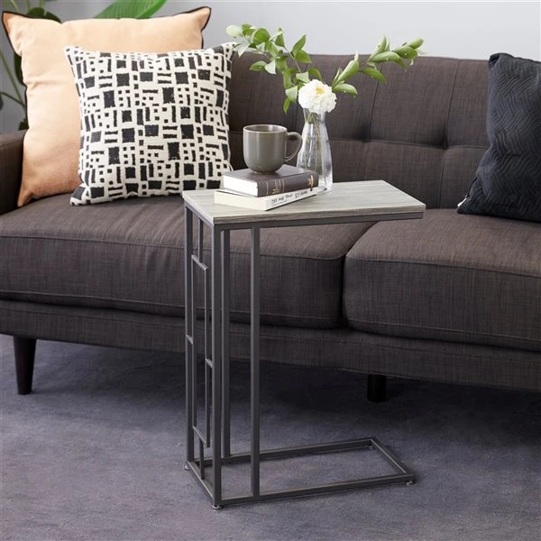 Grayson Lane Contemporary Grey Iron Rectangular End Table 3 Grayson Lane Contemporary Grey Iron Rectangular End Table - Image 3