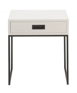 Grayson Lane Light Grey Pine Wood Rectangular End Table