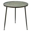 Grayson Lane Vintage Black Metal Round Accent Table