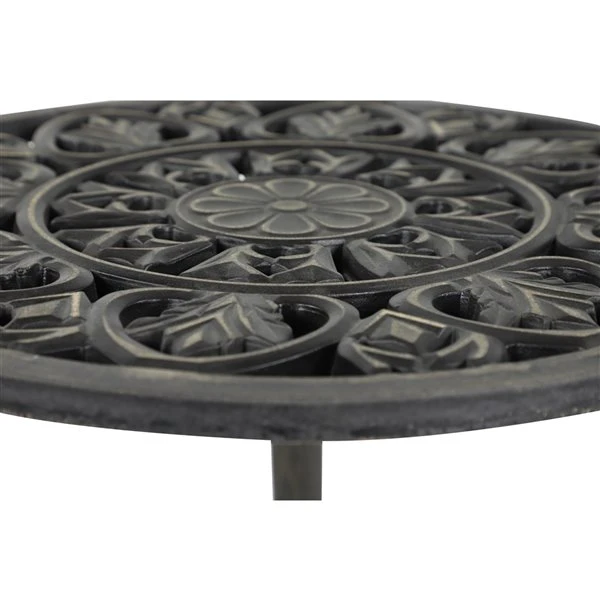 Grayson Lane Contemporary Black Wood Round End Table 3 Grayson Lane Contemporary Black Wood Round End Table - Image 3