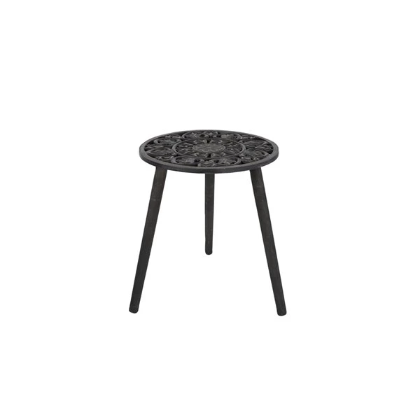 Grayson Lane Contemporary Black Wood Round End Table 1 Grayson Lane Contemporary Black Wood Round End Table