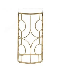 Grayson Lane Gold Mirror Half-round End Table -GRAYSON LANE shop 330857349 AlternateImage5 l