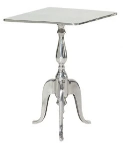 Grayson Lane Traditional Silver Metal Square End Table
