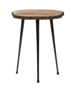Grayson Lane Rustic Brown Woodand Aluminum Round End Table -GRAYSON LANE shop 330857355 AlternateImage5 l