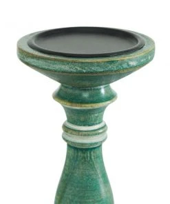 Grayson Lane Set of 3 Farmhouse Green Mango Wood Pillar Candle Holder -GRAYSON LANE shop 330857356 AlternateImage3 l