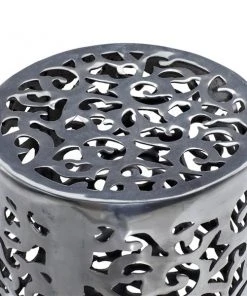 Grayson Lane Contemporary Silver Aluminum Round Stool 8 Grayson Lane Contemporary Silver Aluminum Round Stool -GRAYSON LANE shop 330857357 AlternateImage4 l