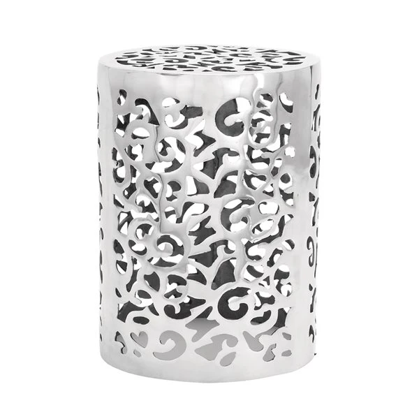 Grayson Lane Contemporary Silver Aluminum Round Stool 1 Grayson Lane Contemporary Silver Aluminum Round Stool