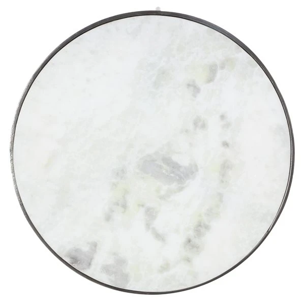 Grayson Lane Contemporary Silver Granite/Marble Round End Table 5 Grayson Lane Contemporary Silver Granite/Marble Round End Table - Image 5