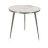 Grayson Lane Contemporary Silver Granite/Marble Round End Table