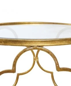 Grayson Lane Gold and Glass Round End Table -GRAYSON LANE shop 330857364 AlternateImage3 l