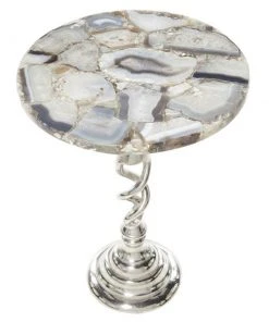Grayson Lane Contemporary Silver Metal Round Accent Table -GRAYSON LANE shop 330857366 AlternateImage5 l