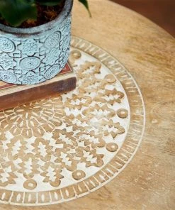 Grayson Lane Traditional Light Brown Mango Wood Accent Table -GRAYSON LANE shop 330857367 AlternateImage2 l