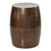 Grayson Lane Brown Metal Round End Table