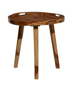 Grayson Lane Contemporary Brown Teak Wood Round End Table -GRAYSON LANE shop 330857373 AlternateImage5 l