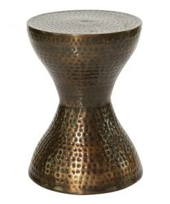 Grayson Lane Industrial Bronze Iron Round End Table