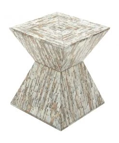 Grayson Lane Grey Resin Square End Table