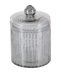 Grayson Lane Set of 2 Glam Decorative Jars in Grey Glass -GRAYSON LANE shop 330857377 AlternateImage4 l