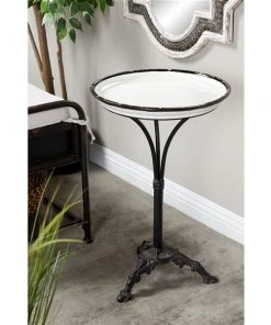 Grayson Lane Farmhouse Black Iron and Pine Wood Round End Table -GRAYSON LANE shop 330857378 AlternateImage1 l