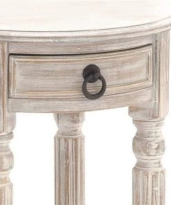 Grayson Lane Farmhouse Light Brown Wood Round End Table -GRAYSON LANE shop 330857379 AlternateImage3 l
