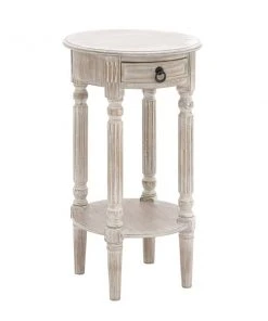 Grayson Lane Farmhouse Light Brown Wood Round End Table -GRAYSON LANE shop 330857379 AlternateImage6 l